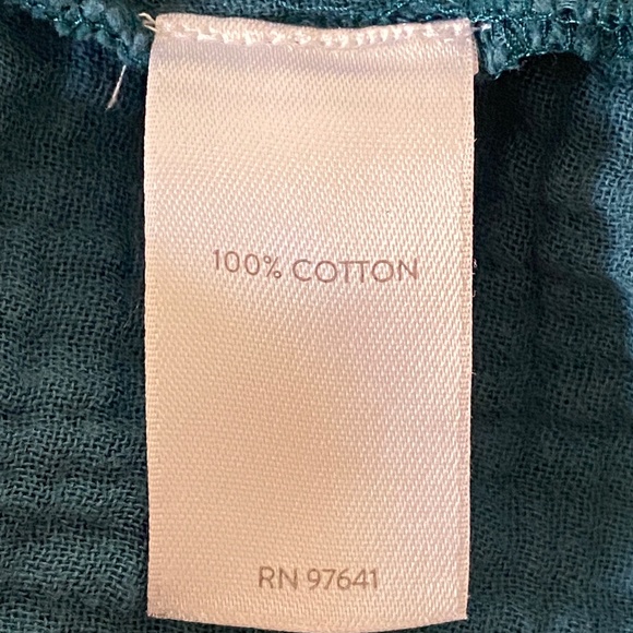 J.Jill Gauze Textured Cotton Light‎weight Button Down Shirt in Teal Blue Sz XL - Picture 8 of 13